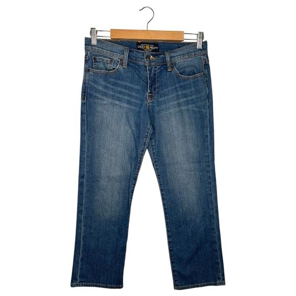 Lucky Brand Denim - Lucky Brand Jeans Womens 4 Blue Cropped Sweet N Crop Denim Boho Festival 7W11249